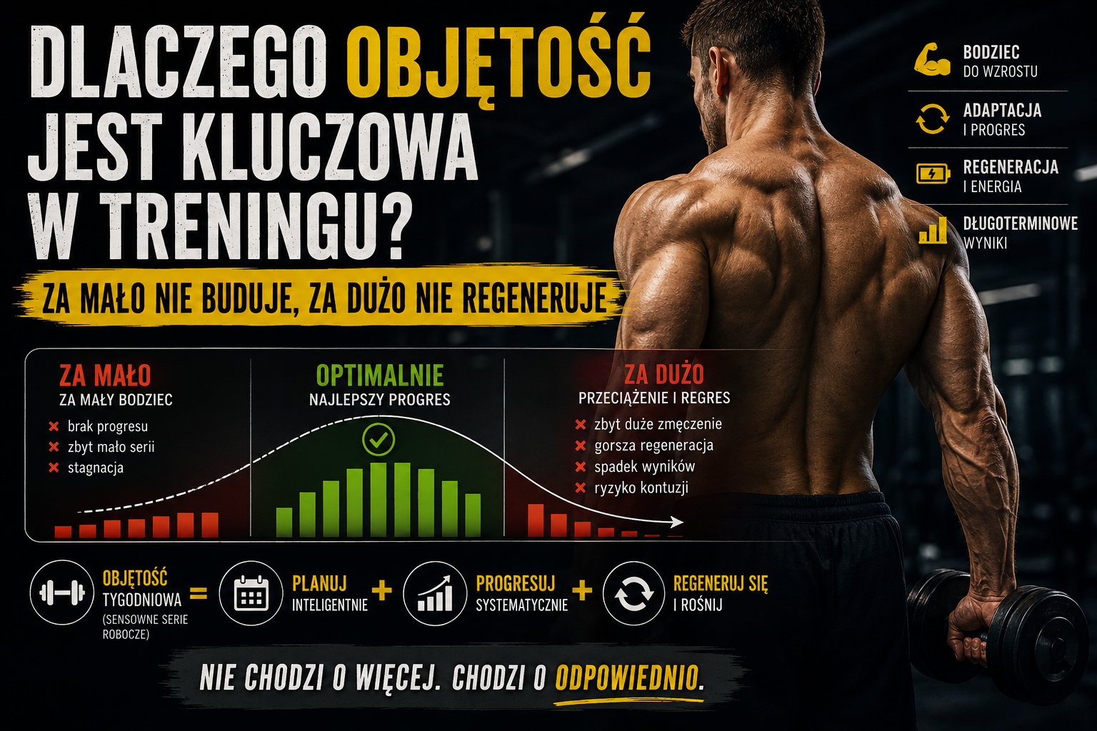 Cover Image for Dlaczego Objętość Jest Kluczowa w Treningu? Za Mało Nie Buduje, Za Dużo Nie Regeneruje
