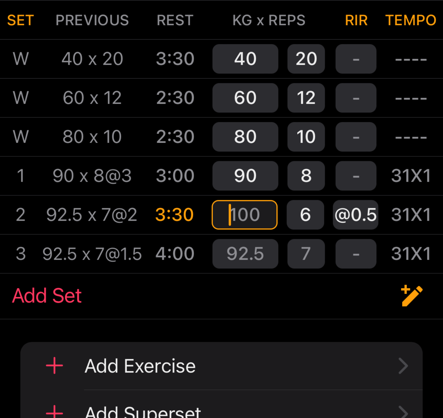 Weight Suggestions
