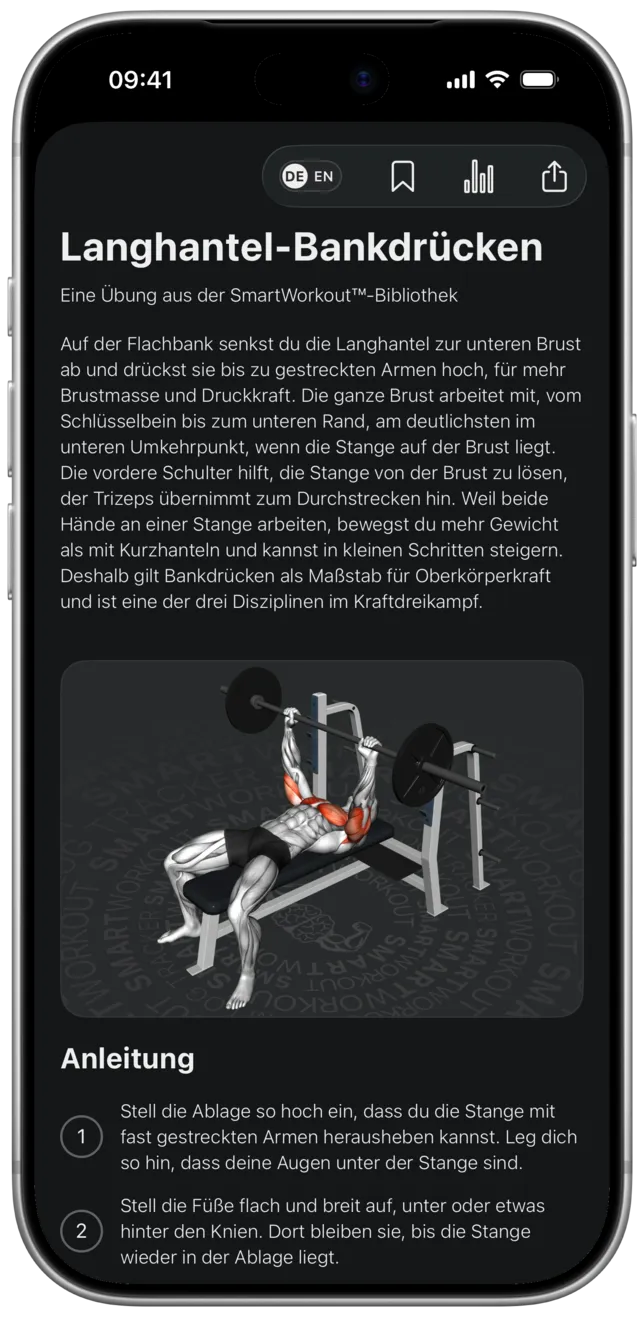 SmartWorkout-App: Trainingstagebuch