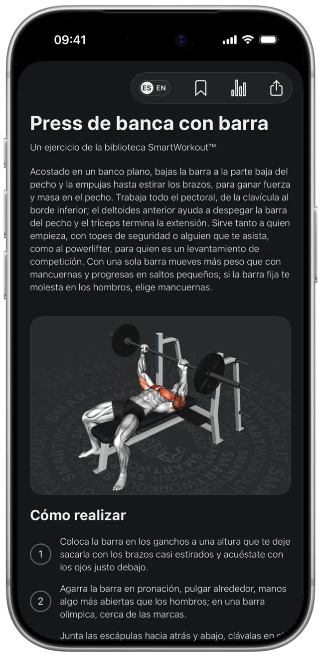 App SmartWorkout: registro de entrenamientos