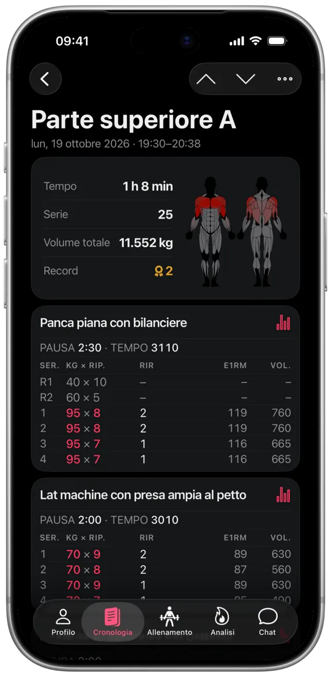 App SmartWorkout: diario di allenamento