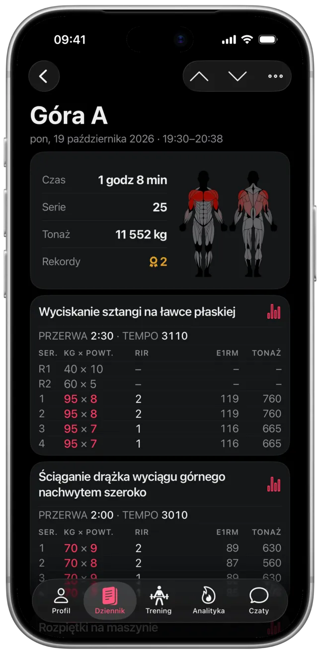 Aplikacja SmartWorkout: dziennik treningowy