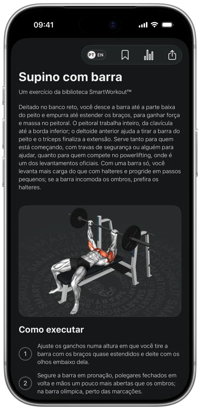 App SmartWorkout: registro de treinos